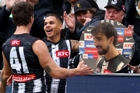 ‘He’s incredible’: Collingwood’s Josh Daicos lauds Bobby Hill’s goal of the year contender!