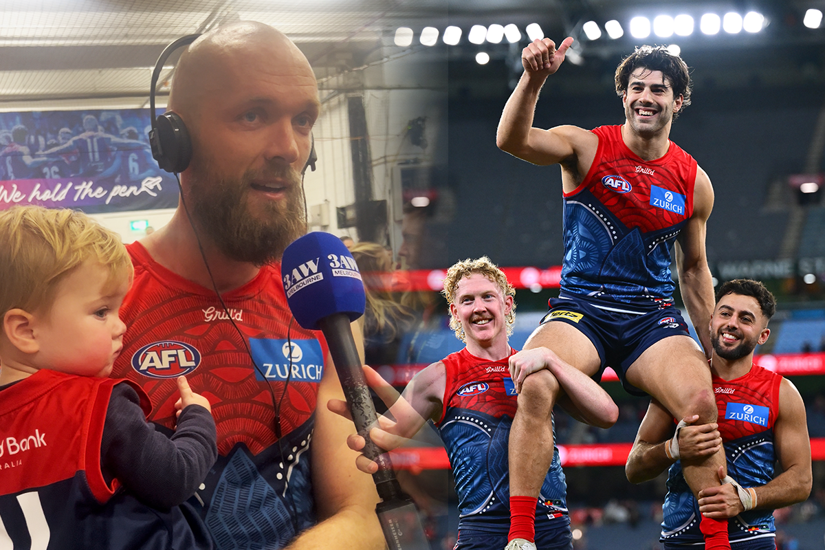 Article image for Dees captain Max Gawn praises ‘inspirational’ milestone man Christian Petracca