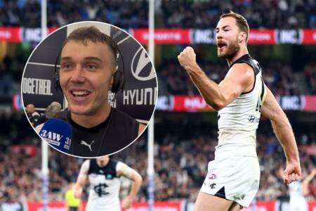What Patrick Cripps had to say about Harry McKay after he kicked the sealer!