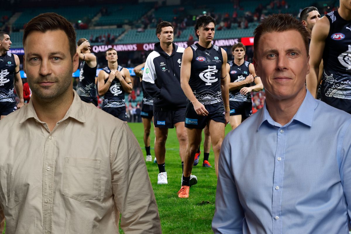 Article image for ‘Just battling’: Jimmy Bartel and Matthew Lloyd unpack the issues plaguing the Blues