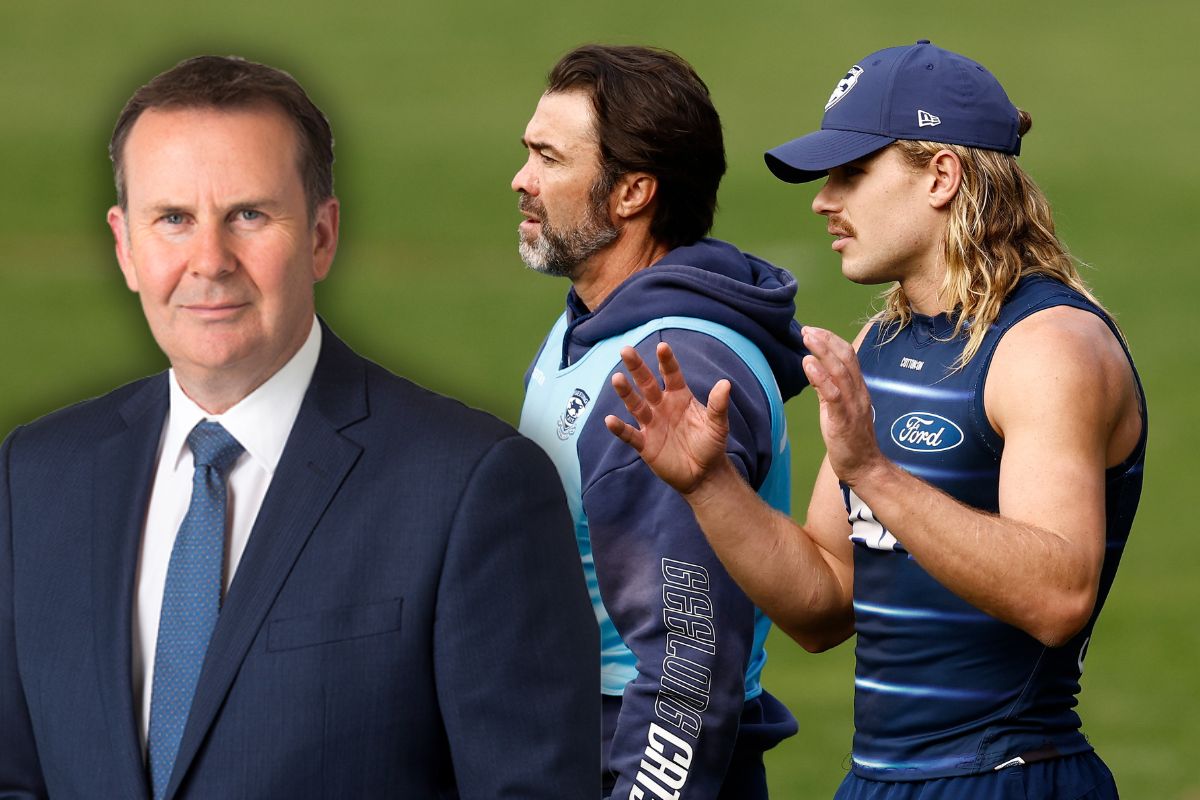 Article image for Why Tony Jones thinks Geelong ‘missed a free kick’ ahead of Bailey Smith grudge match