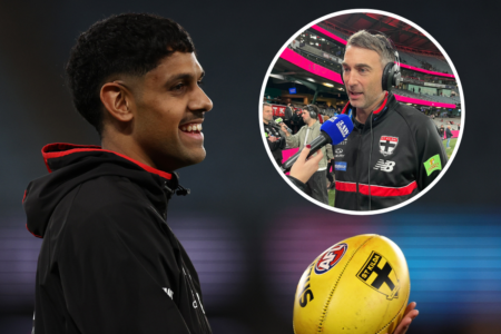 St Kilda assistant’s cheeky response to Nasiah Wanganeen-Milera media speculation