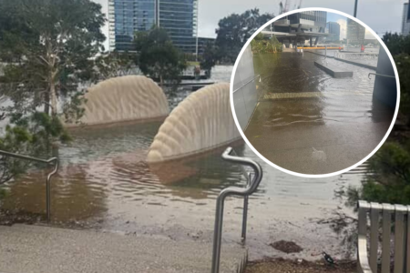 Parts of Melbourne CBD flood after king tide hits city