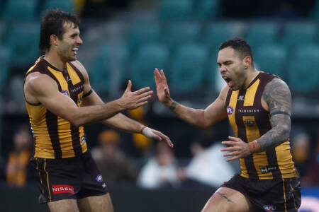 Hawks midfielder hospitalised in Hobart with lacerated kidney