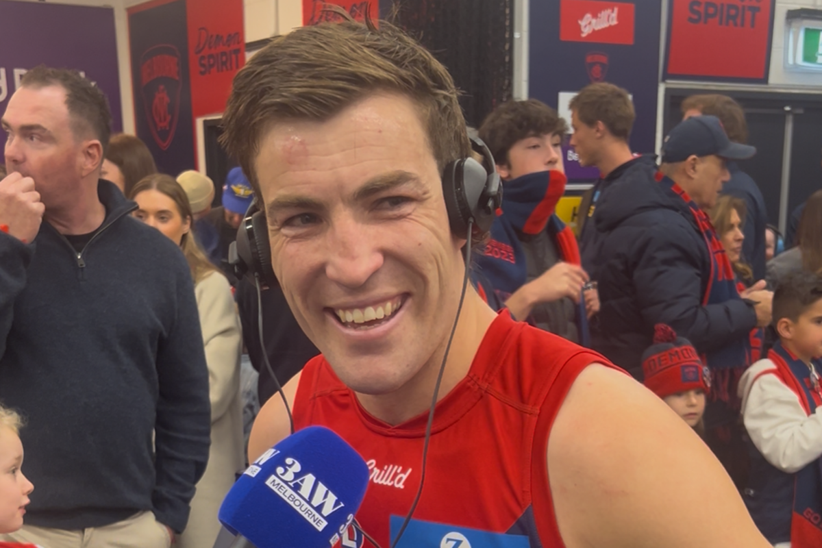 Article image for ‘Special milestone’: Jack Viney surpasses his father’s games record with broken wrist