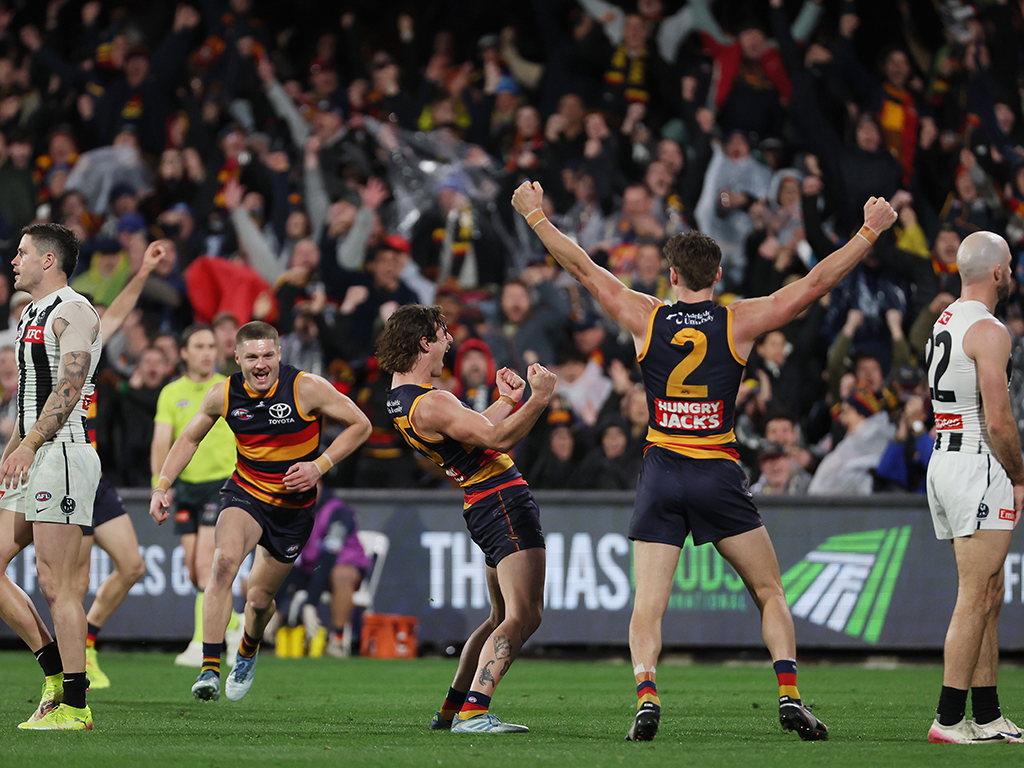 Article image for How 3AW Football reacted to Adelaide’s thrilling win over Collingwood