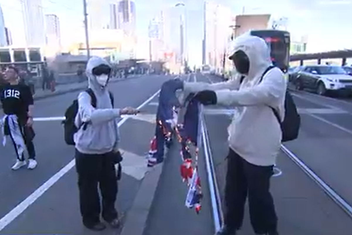 Article image for ‘Grubby comment’: MP criticises Palestine activist over burning flag comment