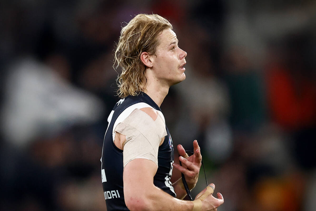 Article image for ‘All the best’: Tom De Koning all but confirms Carlton exit in post-game speech