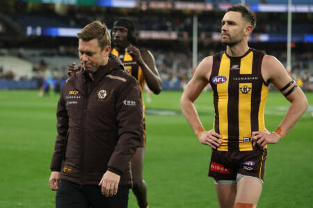 Hawks coach Sam Mitchell ‘tried too much’ in preliminary loss to Geelong
