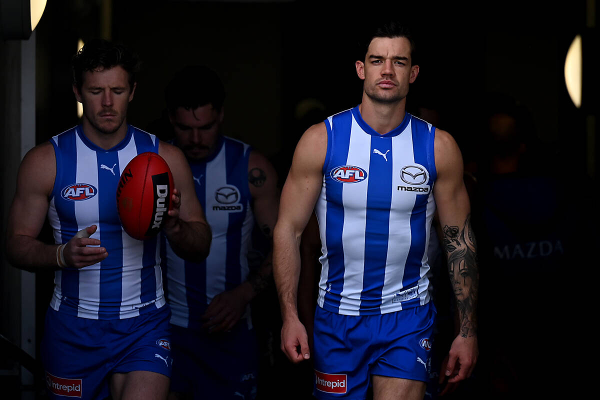 Article image for North Melbourne captain handed ‘reality check’ amid trade uncertainty
