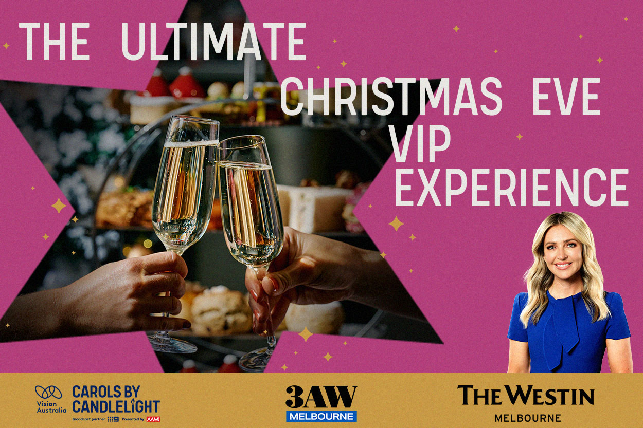 Win an extraordinary Christmas Eve experience, all while supporting Vision Australia’s Carols by Candlelight!
