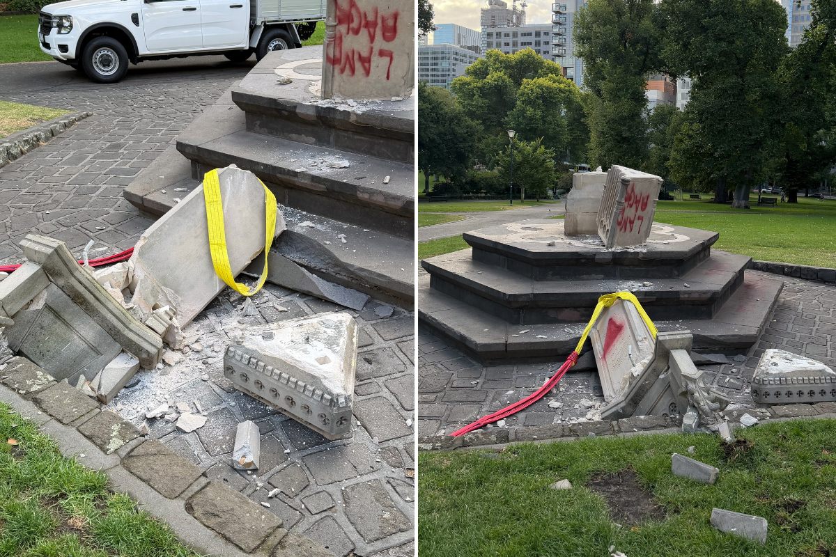 Article image for RUMOUR CONFIRMED: Monuments destroyed at Flagstaff Gardens