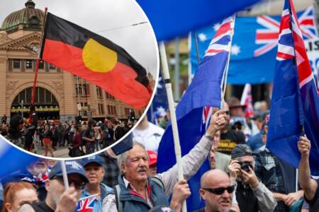 Both sides of today’s Melbourne CBD protests as police brace for tension