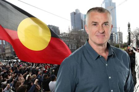 Tom Elliott butts heads with protester ahead of ‘anti-Australia Day’ protest