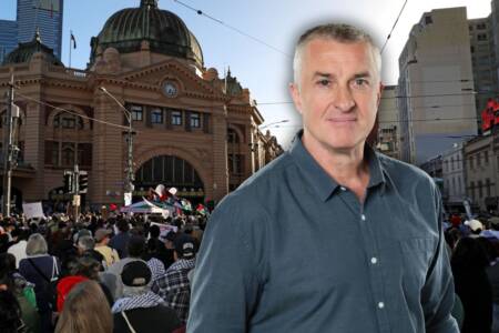 What caught Tom Elliott’s eye in relation to protests in Melbourne