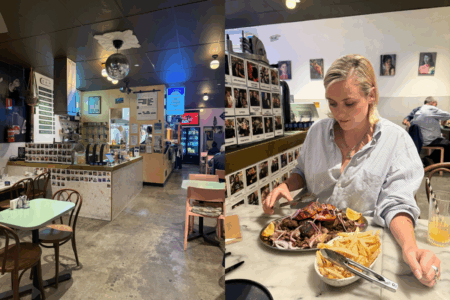 Emilia checks out a Greek restaurant where the vibe is set before you sit down!