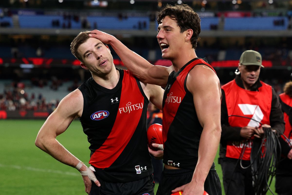 Article image for The cheeky gift Zach Merrett received from teammate Jye Caldwell