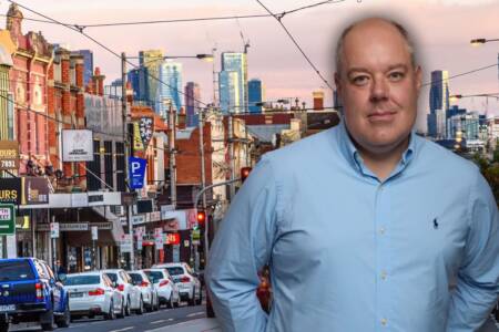 Shane McInnes debates housing advocate over new high-rise building plans