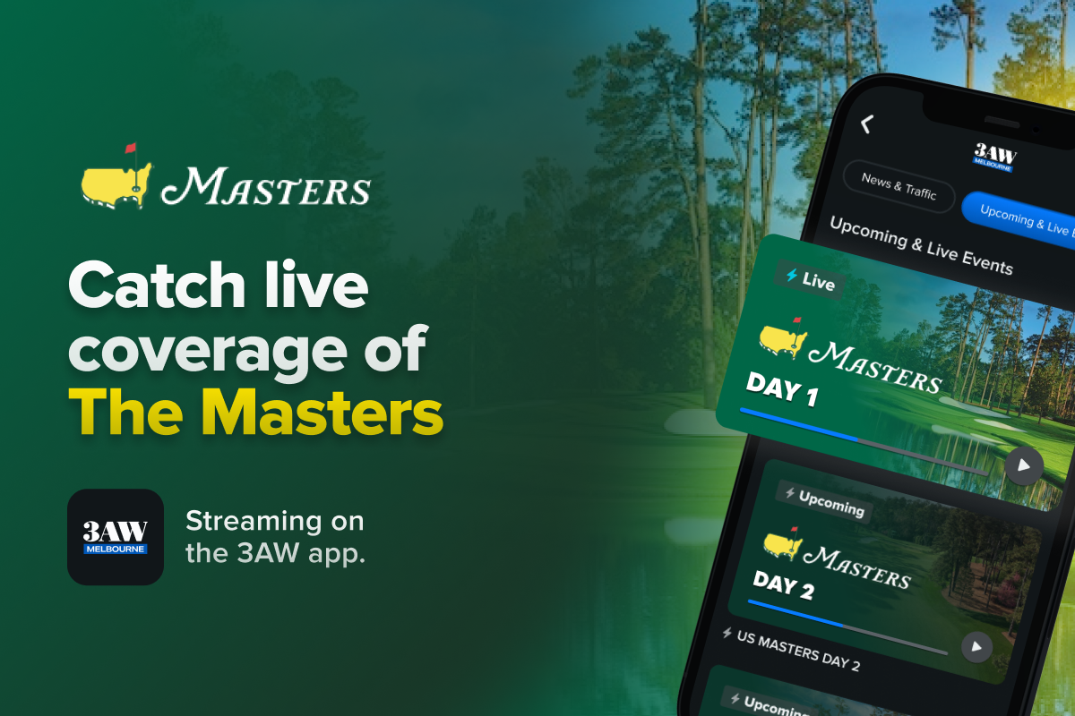 Article image for Stream The Masters Golf on the 3AW app