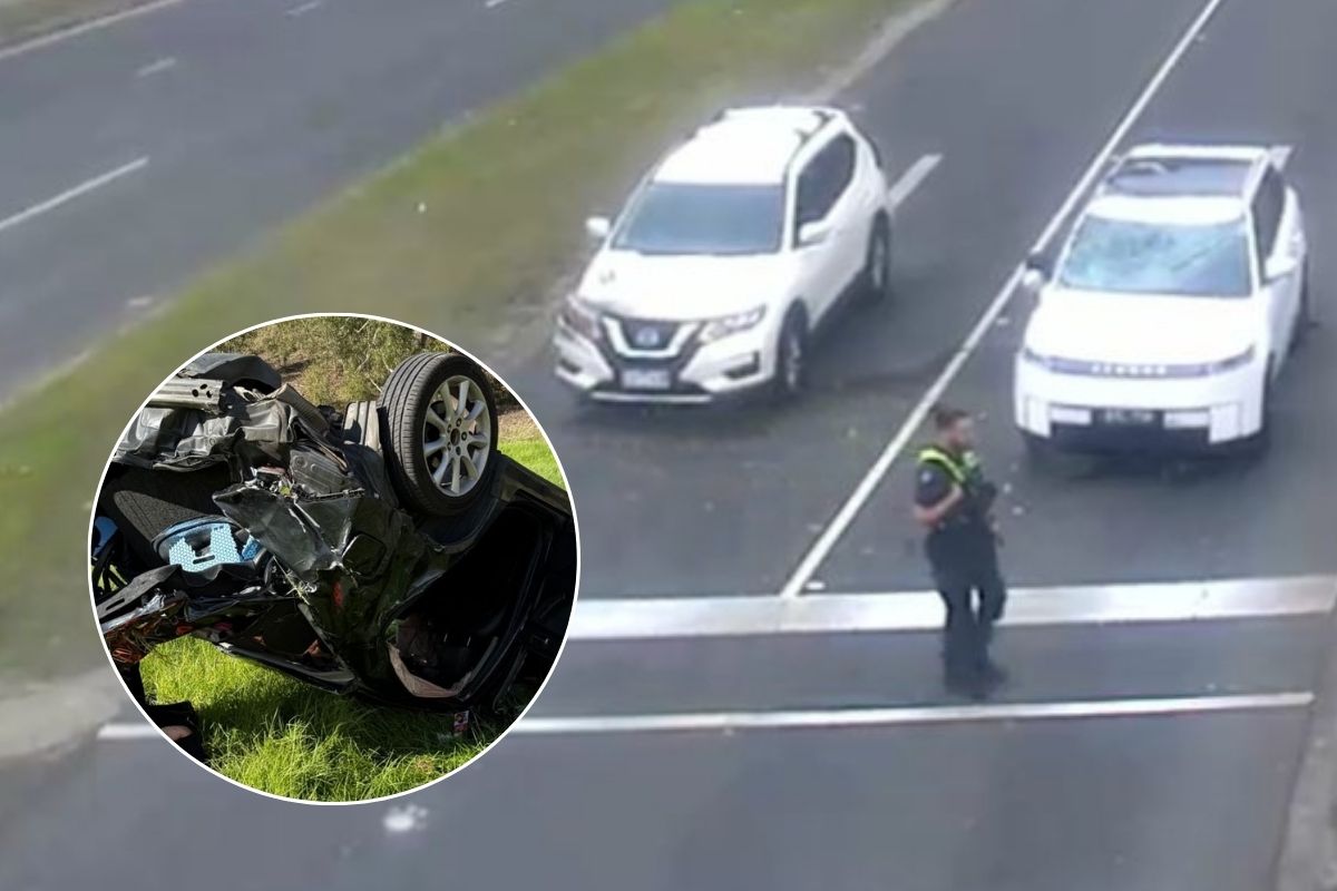 Article image for Car flips onto roof in ‘confronting’ multi-vehicle collision in Mount Waverley