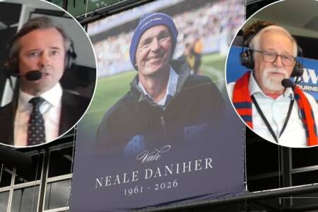 Hamish McLachlan and Neil Mitchell pay tribute to Neale Daniher at state funeral