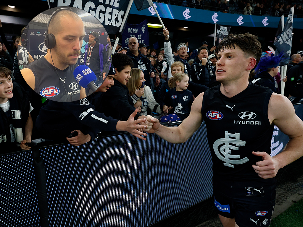 Article image for ‘We’re pretty vulnerable too’ Evans keeps lid on Blues finals chances