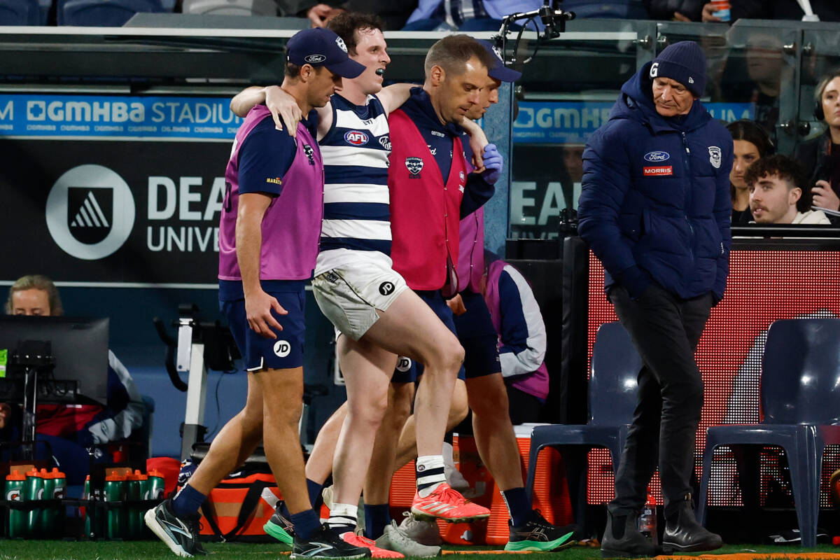 Article image for ‘Fingers crossed’: Jimmy Bartel’s reaction to Max Holmes’ concerning injury