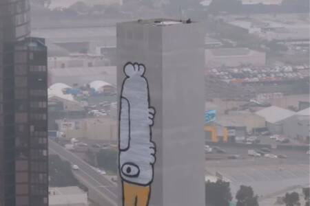 The tip-off on the ‘Pam the Bird’ graffiti on the Bolte Bridge
