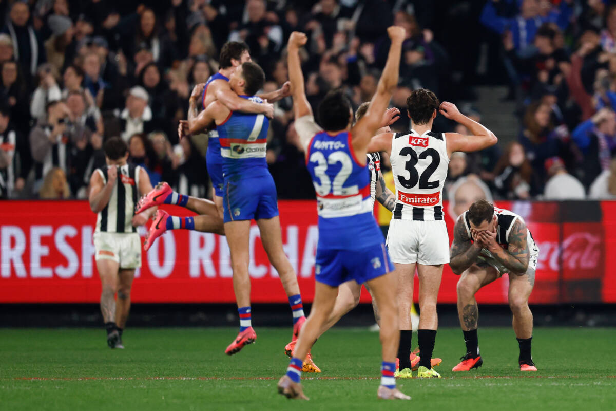 Article image for The Bulldogs survive after Collingwood’s heartbreaking miss after the siren!