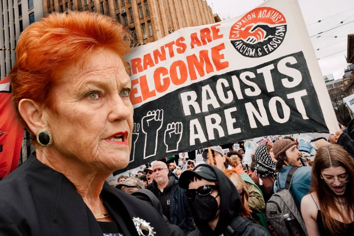 Article image for ‘She’s a racist and a fascist’: Anti-One Nation protester slams Pauline Hanson