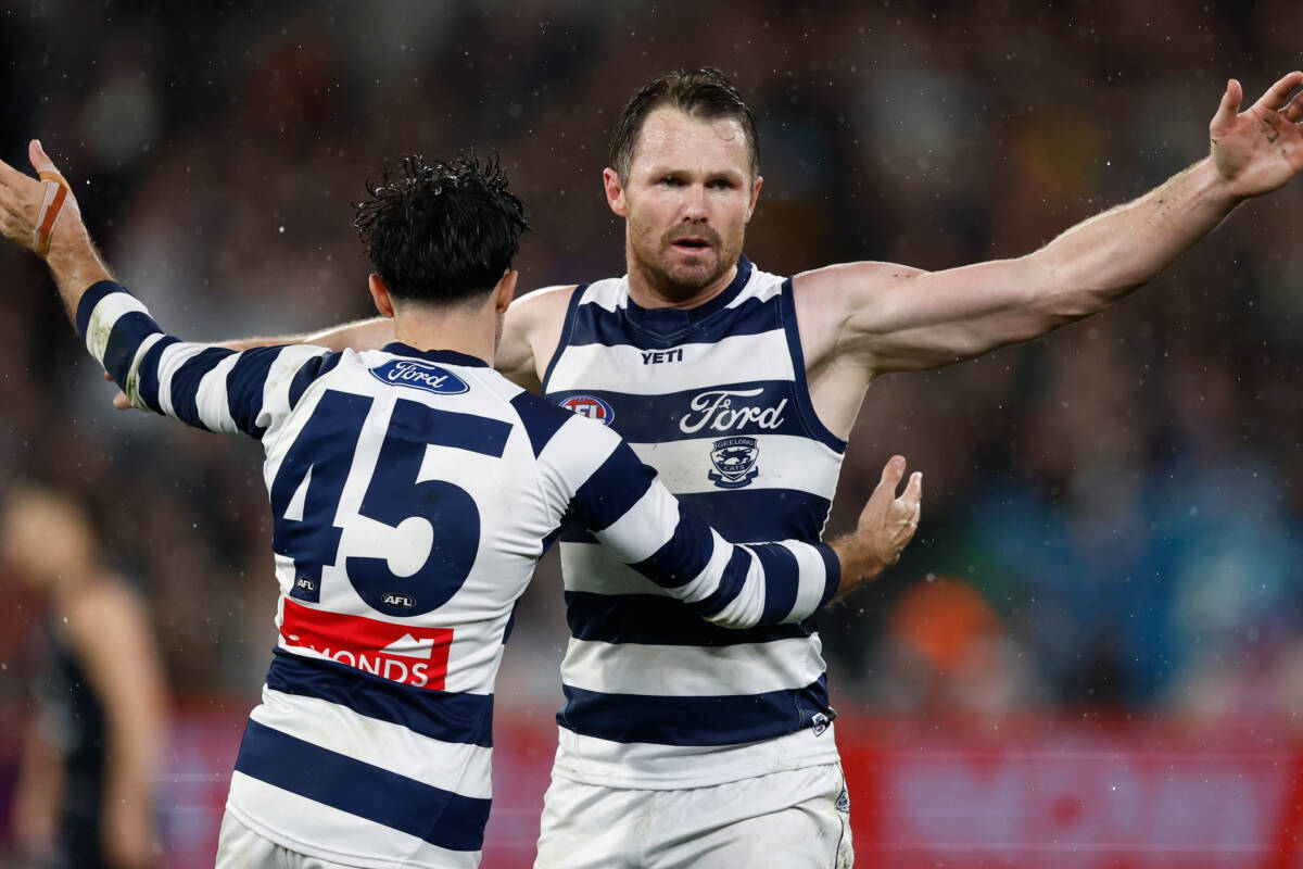 Article image for Jimmy Bartel’s instant reaction to big Geelong Elimination Final win